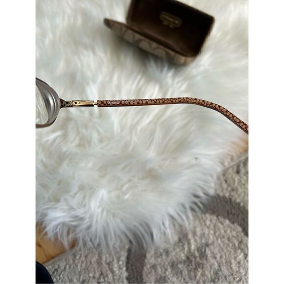 Coach Margarete toffee Eyeglasses Frames Full Rim Transparent Brown Clear Womens - Picture 6 of 9